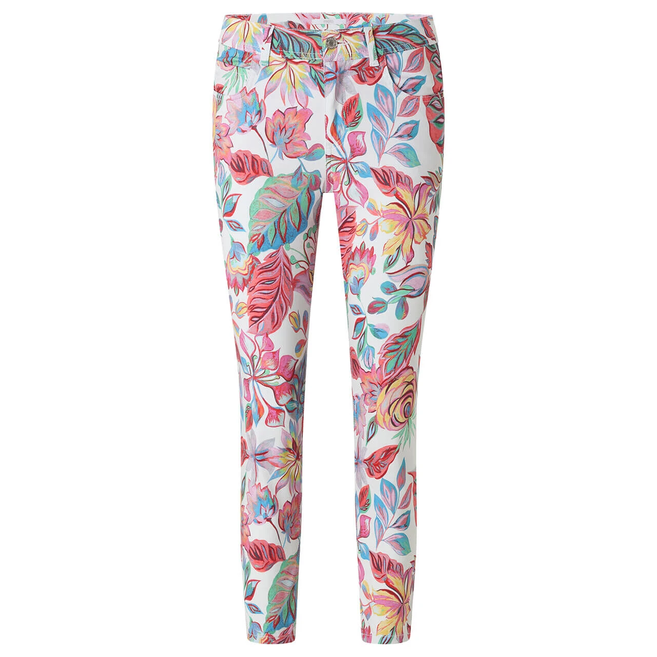 Angels Ornella 7/8 Baumwollhose Raspberry Ice Cream Leaf Print 5 Angels Ornella 7/8 Baumwollhose Raspberry Ice Cream Leaf Print – Bild 3