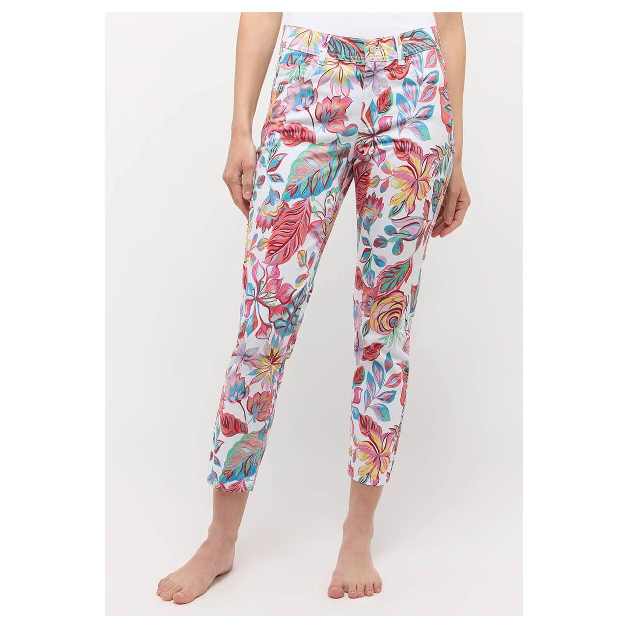 Angels Ornella 7/8 Baumwollhose Raspberry Ice Cream Leaf Print 7 Angels Ornella 7/8 Baumwollhose Raspberry Ice Cream Leaf Print – Bild 5