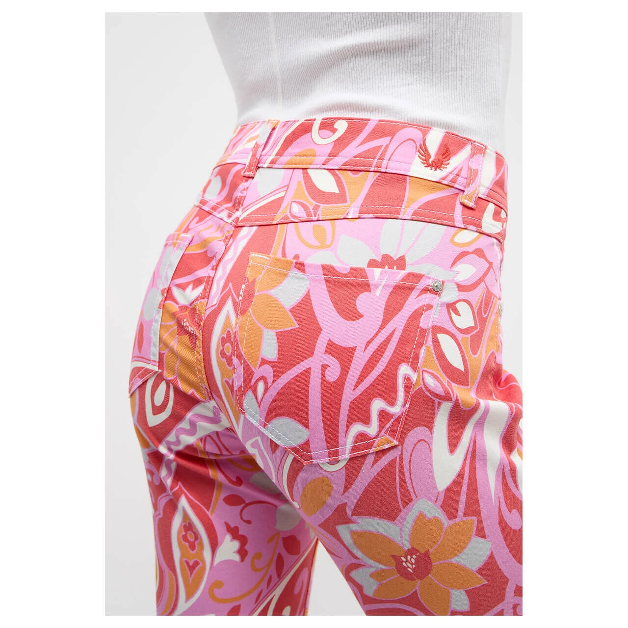 Angels Ornella 7/8 Baumwollhose Coral Printed 10 Angels Ornella 7/8 Baumwollhose Coral Printed – Bild 8