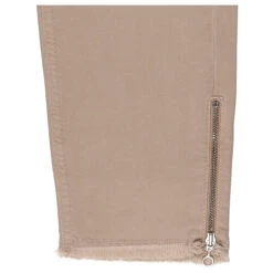 Angels Skinny Ankle Zip Jeans Light Sand Used Fringe -Wellensteyn Shop angels jeans skinny ankle zip fringe 4845 sand used detail