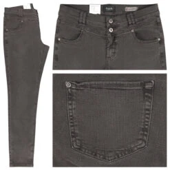 Angels Skinny Button Jeans Dark Brown Used