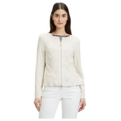 Betty Barclay Damen Velours Jacke Powder Sand 11 Betty Barclay Damen Velours Jacke Powder Sand -Wellensteyn Shop betty barclay 1 1 arm blazerjacke kurz beige 1166 model vorne