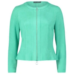 Betty Barclay Damen Velours Jacke Ming Green