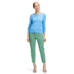 Betty Barclay Damen Strickjacke Azure Blue -Wellensteyn Shop betty barclay 1 1 arm strickjacke kurz blau 8098 model
