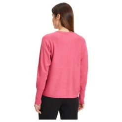 Betty Barclay Damen Pullover Sweet Raspberry -Wellensteyn Shop betty barclay 1 1 arm strickpullover rosa 4216 model hinten