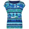 Betty Barclay Damen T-Shirt Blue Multicolor Stripes 1 Betty Barclay Damen T-Shirt Blue Multicolor Stripes -Wellensteyn Shop betty barclay 1 2 arm shirt kurz blau 8881