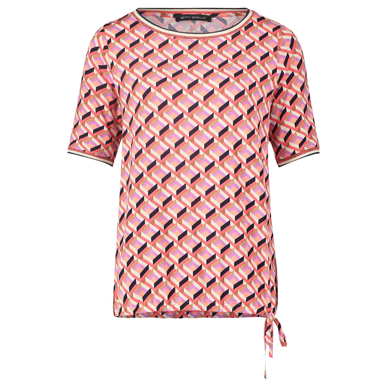 Betty Barclay Damen T-Shirt Coral Red Print 3 Betty Barclay Damen T-Shirt Coral Red Print