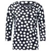 Betty Barclay 3/4 Arm Shirt Dark Blue Cream Printed -Wellensteyn Shop betty barclay 3 4 arm shirt kurz blau 8813