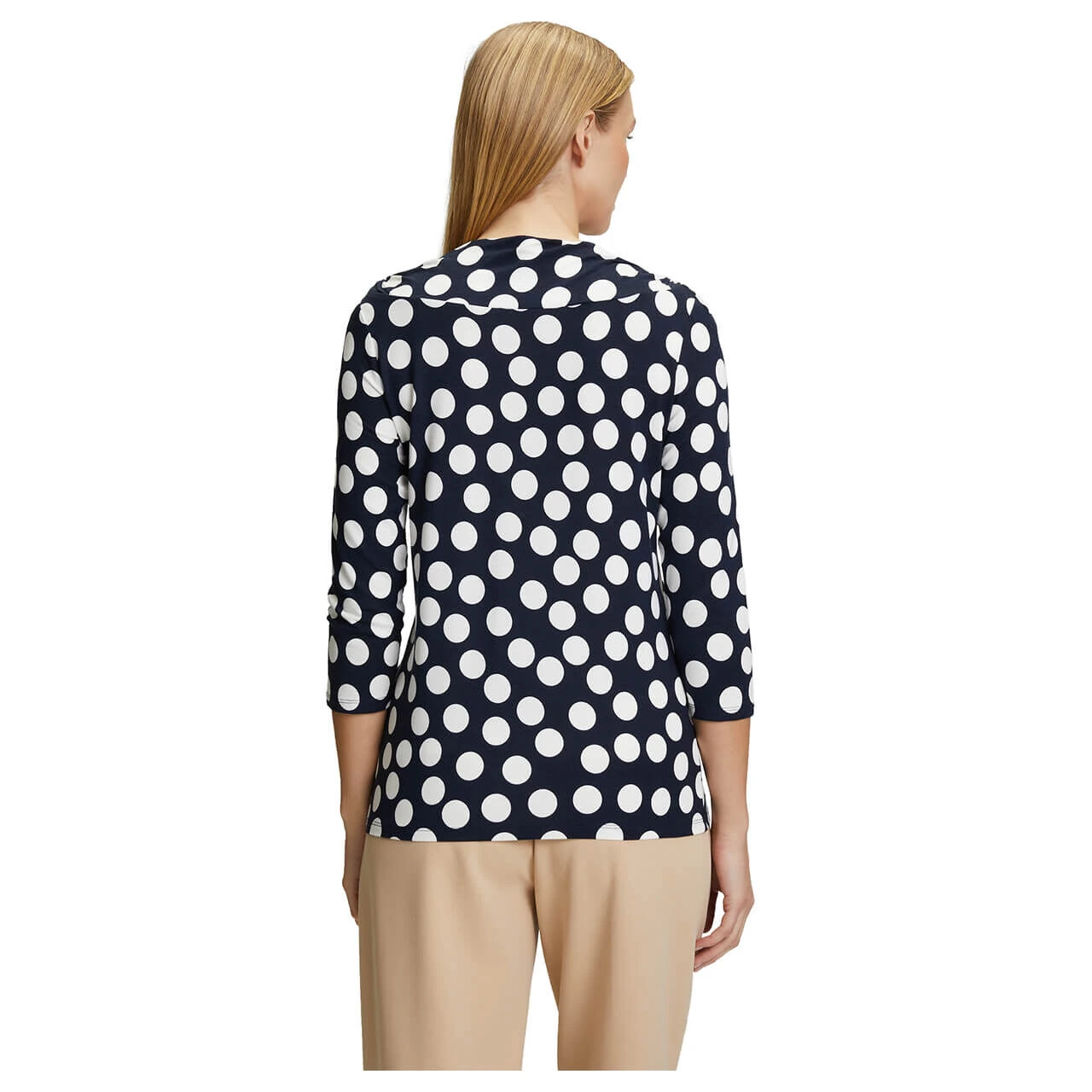 Betty Barclay 3/4 Arm Shirt Dark Blue Cream Printed 6 Betty Barclay 3/4 Arm Shirt Dark Blue Cream Printed – Bild 4