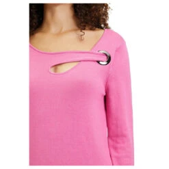 Betty Barclay Damen 3/4 Arm Pullover Ibis Rose -Wellensteyn Shop betty barclay 3 4 arm strickpullover rosa 4558 model detail