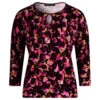 Betty Barclay Damen 3/4 Arm Shirt Dark Red Black -Wellensteyn Shop betty barclay 3 4 arm strickpullover rosa 4894