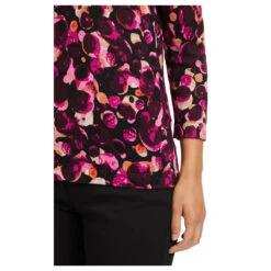Betty Barclay Damen 3/4 Arm Shirt Dark Red Black -Wellensteyn Shop betty barclay 3 4 arm strickpullover rosa 4894 model detail
