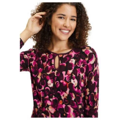 Betty Barclay Damen 3/4 Arm Shirt Dark Red Black -Wellensteyn Shop betty barclay 3 4 arm strickpullover rosa 4894 model vorne