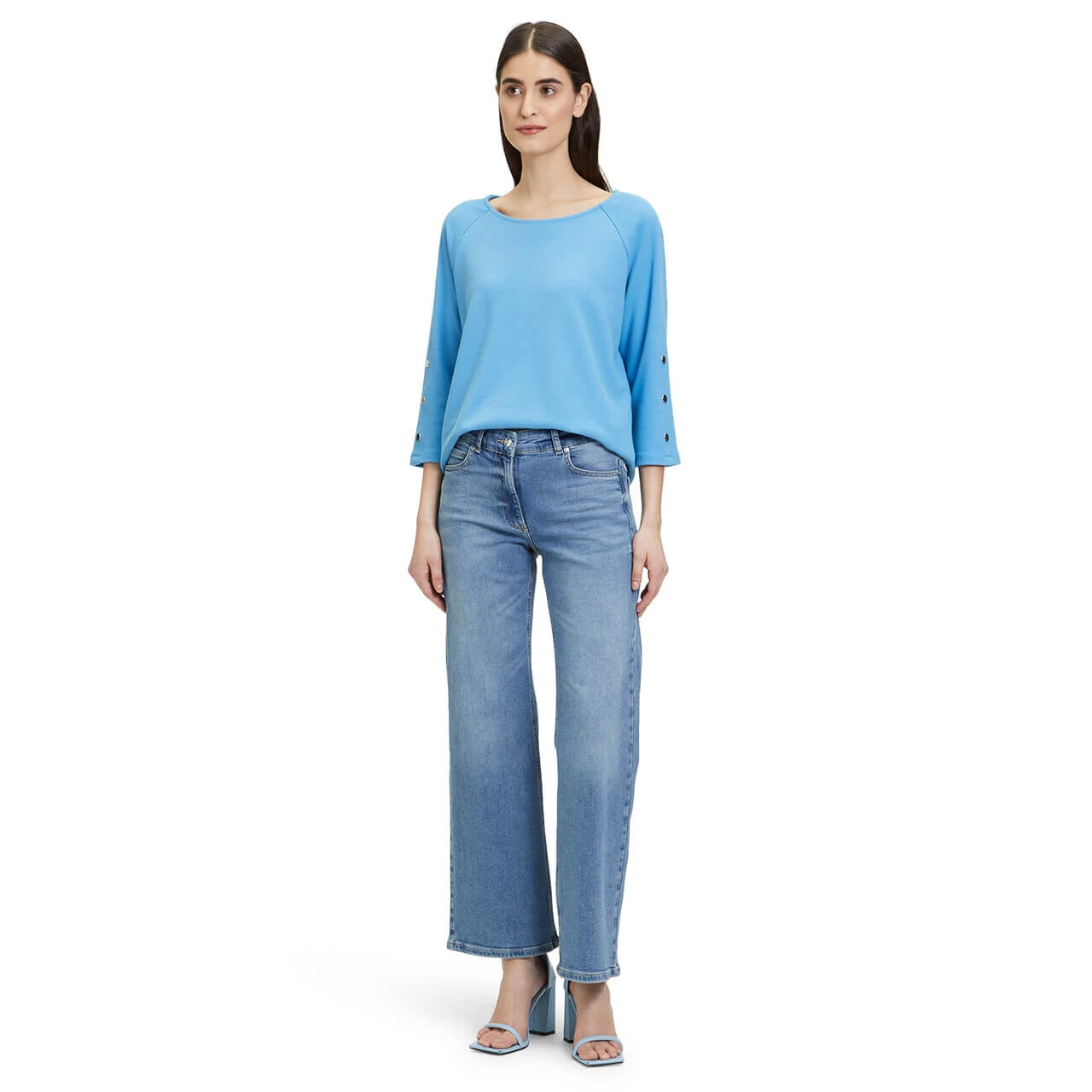 Betty Barclay Damen 3/4 Arm Sweatshirt Azure Blue 7 Betty Barclay Damen 3/4 Arm Sweatshirt Azure Blue – Bild 5