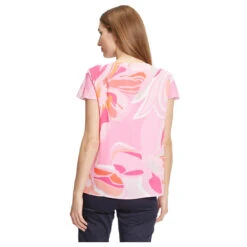 Betty Barclay Damen Kurzarm Bluse Pink Rose Print 12 Betty Barclay Damen Kurzarm Bluse Pink Rose Print -Wellensteyn Shop betty barclay bluse kurzarm pink orange rosa 4843 ansicht model hinten