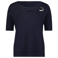 Betty Barclay Damen Kurzarm Pullover Dark Sky