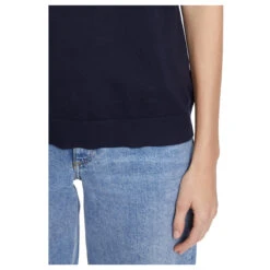 Betty Barclay Damen Kurzarm Pullover Dark Sky -Wellensteyn Shop betty barclay pullover blau 8345 detail