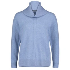 Betty Barclay Damen Rollkragen Pullover Middle Blue Melange