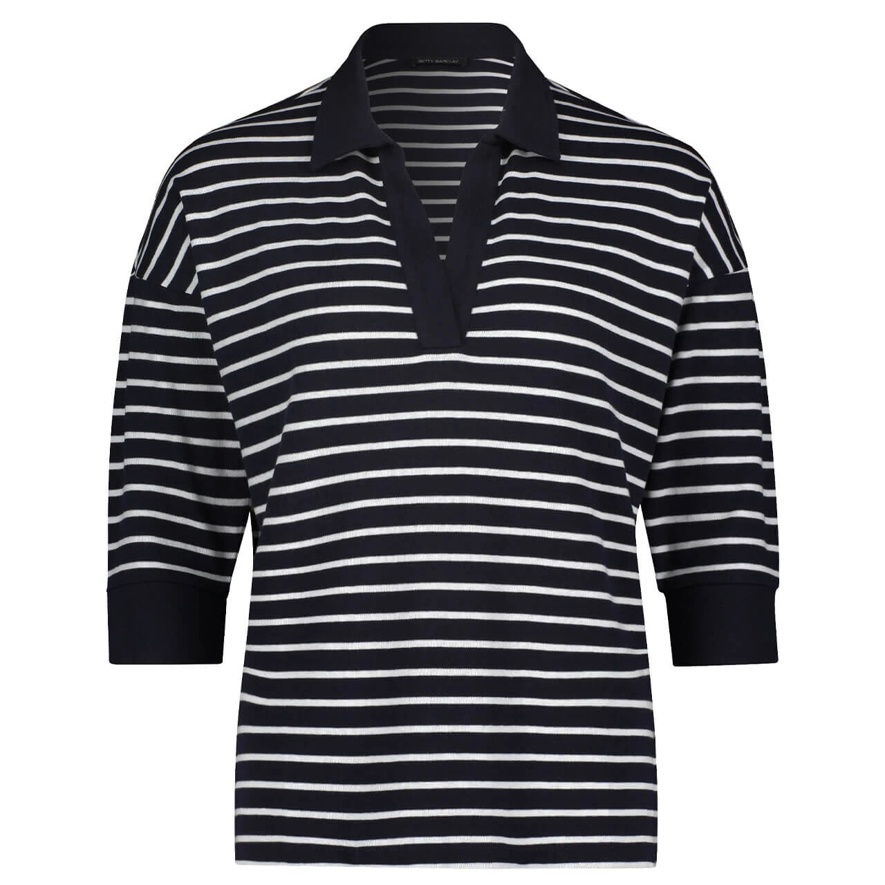 Betty Barclay 3/4 Arm Shirt Marine Blue Cream Stripes 3 Betty Barclay 3/4 Arm Shirt Marine Blue Cream Stripes