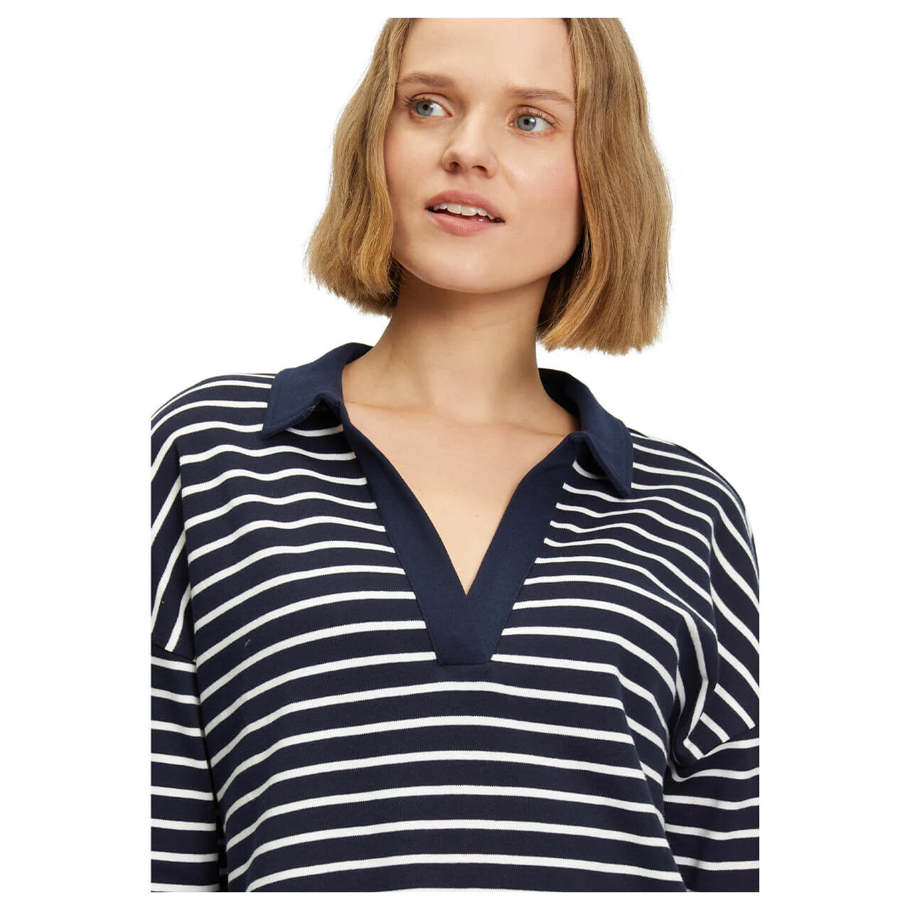 Betty Barclay 3/4 Arm Shirt Marine Blue Cream Stripes 8 Betty Barclay 3/4 Arm Shirt Marine Blue Cream Stripes – Bild 6