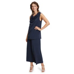 Betty Barclay Damen Top Dark Sky -Wellensteyn Shop betty barclay top blau 8345 detail front