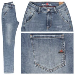 Buena Vista Aida Cropped Stretch Denim Jeans Bleach Denim