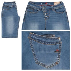 Buena Vista Jeans Malibu-Short Cozy Denim Middle Blue