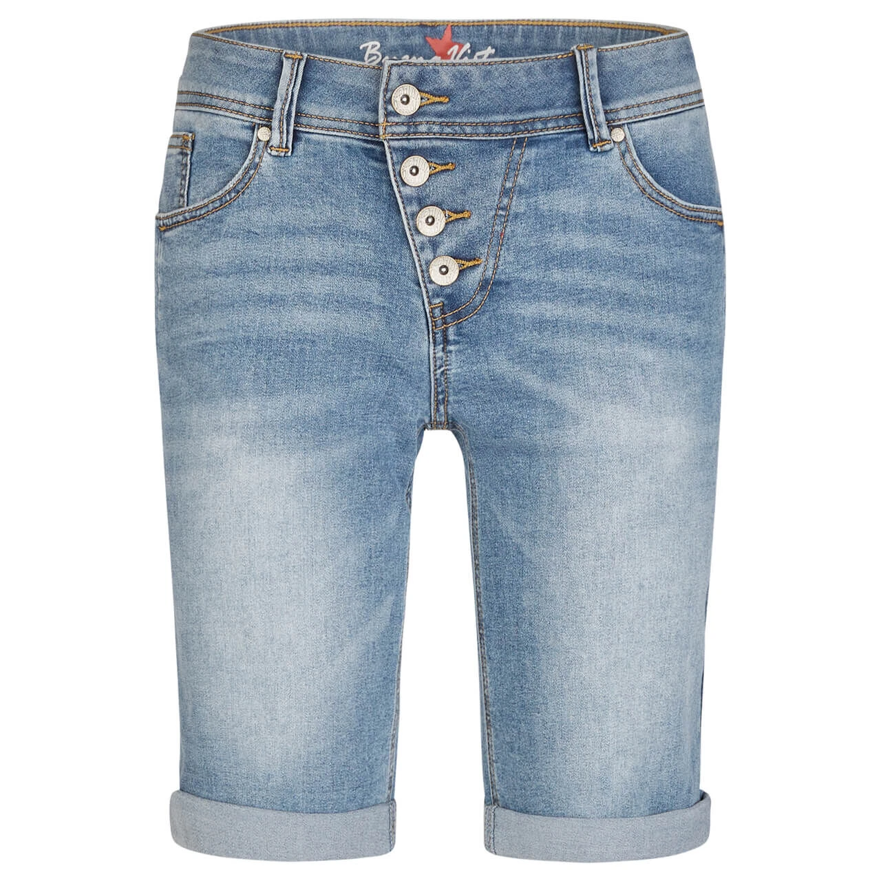 Buena Vista Malibu-Short Stretch Denim Jeans Light Stone Blue 5 Buena Vista Malibu-Short Stretch Denim Jeans Light Stone Blue – Bild 3