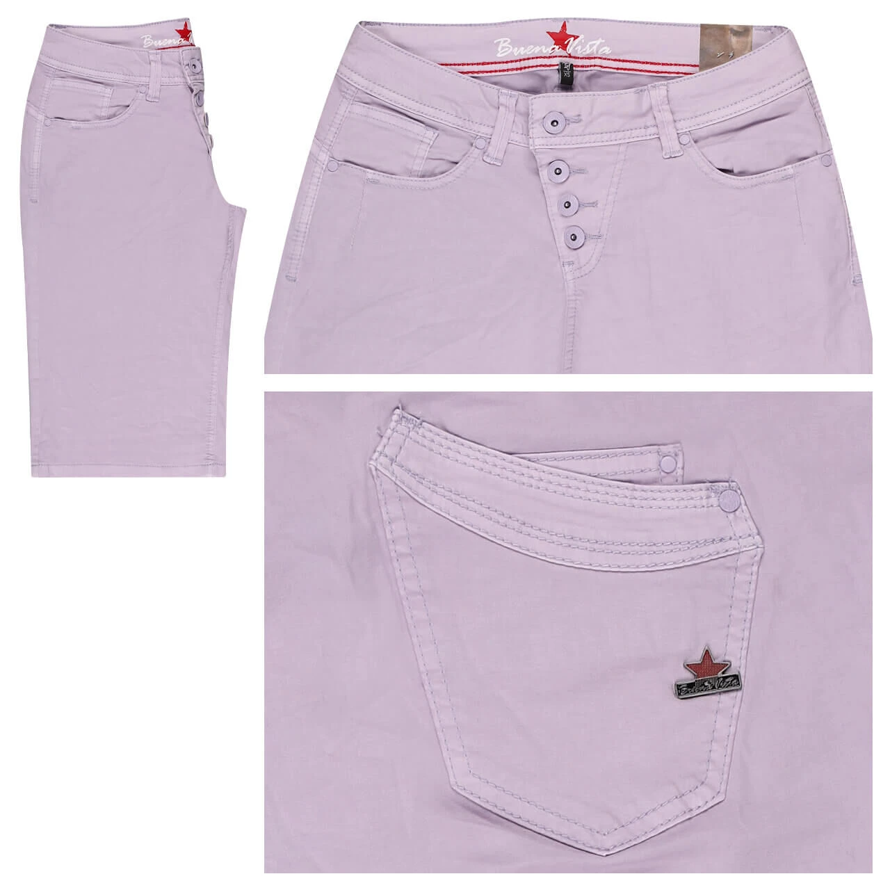 Buena Vista Malibu-Short Stretch Twill Baumwollhose Lavender 3 Buena Vista Malibu-Short Stretch Twill Baumwollhose Lavender