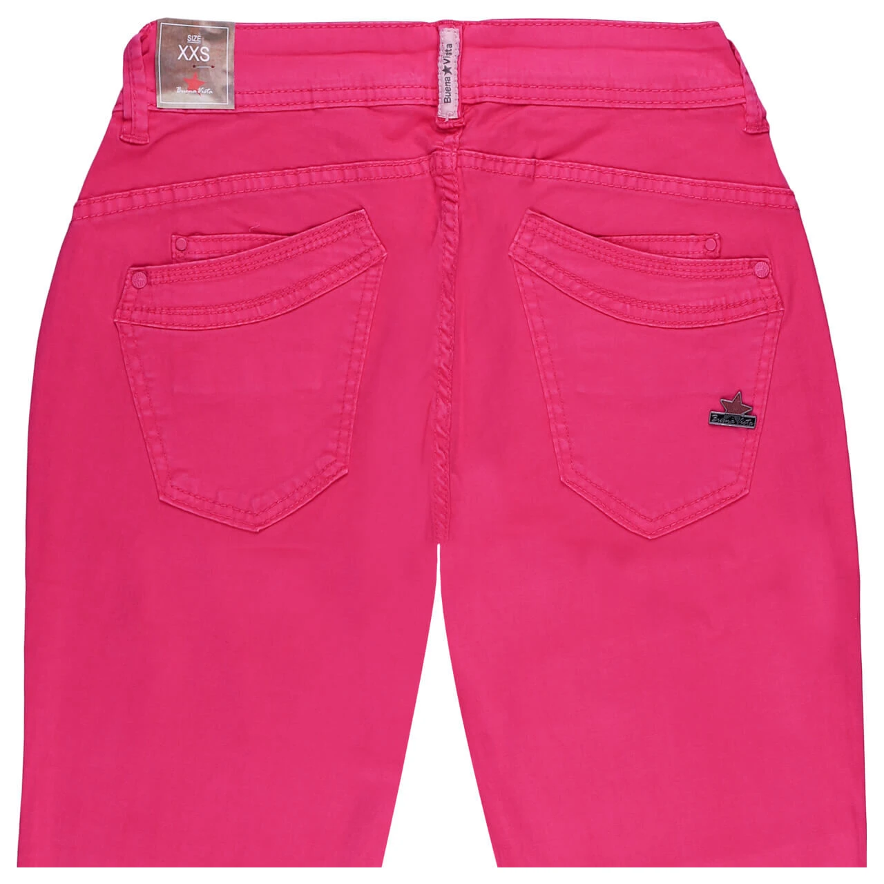 Buena Vista Malibu-Zip Easy Kick Capri Stretch Twill Baumwollhose Intense Pink Fringe 4 Buena Vista Malibu-Zip Easy Kick Capri Stretch Twill Baumwollhose Intense Pink Fringe – Bild 2