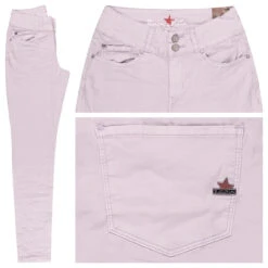 Buena Vista Tummyless Stretch Twill Baumwollhose Violet