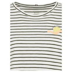 Camel Active Damen 3/4 Arm Shirt Khaki Stripes -Wellensteyn Shop camel active 3 4 arm shirt gruen 85 detail vorne