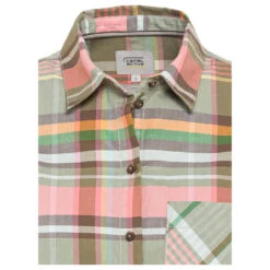 Camel Active Damen Langarm Bluse Multicolor Check -Wellensteyn Shop camel active hemd gruen 32 detail vorne