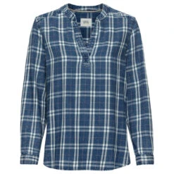 Camel Active Damen Langarm Bluse Indigo Blue Check