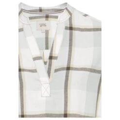 Camel Active Damen Langarm Bluse Peppermint Checked -Wellensteyn Shop camel active hemdbluse gruen 37 detail vorne