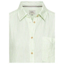 Camel Active Damen Langarm Bluse Pistaccio Striped -Wellensteyn Shop camel active outdoor hemd gruen 74 detail vorne