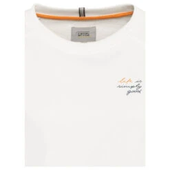 Camel Active Damen Sweatshirt Milk White Back Print -Wellensteyn Shop camel active sweatshirt weiss 86 detail vorne