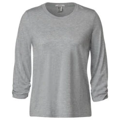 Cecil Damen 3/4 Arm Shirt Basic Glitter Mineral Grey Melange