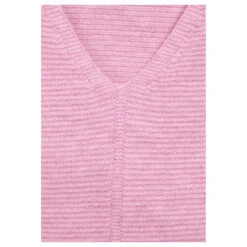 Cecil Damen 3/4 Arm Pullover Structured V-Neck Tender Rose Melange -Wellensteyn Shop cecil 3 4 arm structured v neck pullover rosa 15644 detail