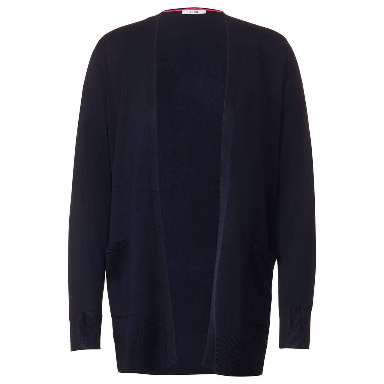 Cecil Damen Long Strickjacke Basic Open Cardigan Night Sky Blue 3 Cecil Damen Long Strickjacke Basic Open Cardigan Night Sky Blue