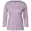 Cecil Damen 3/4 Arm Shirt Boatneck Melange Stripe Sporty Lilac -Wellensteyn Shop cecil boatneck melange stripe 3 4 arm shirt lila 25565