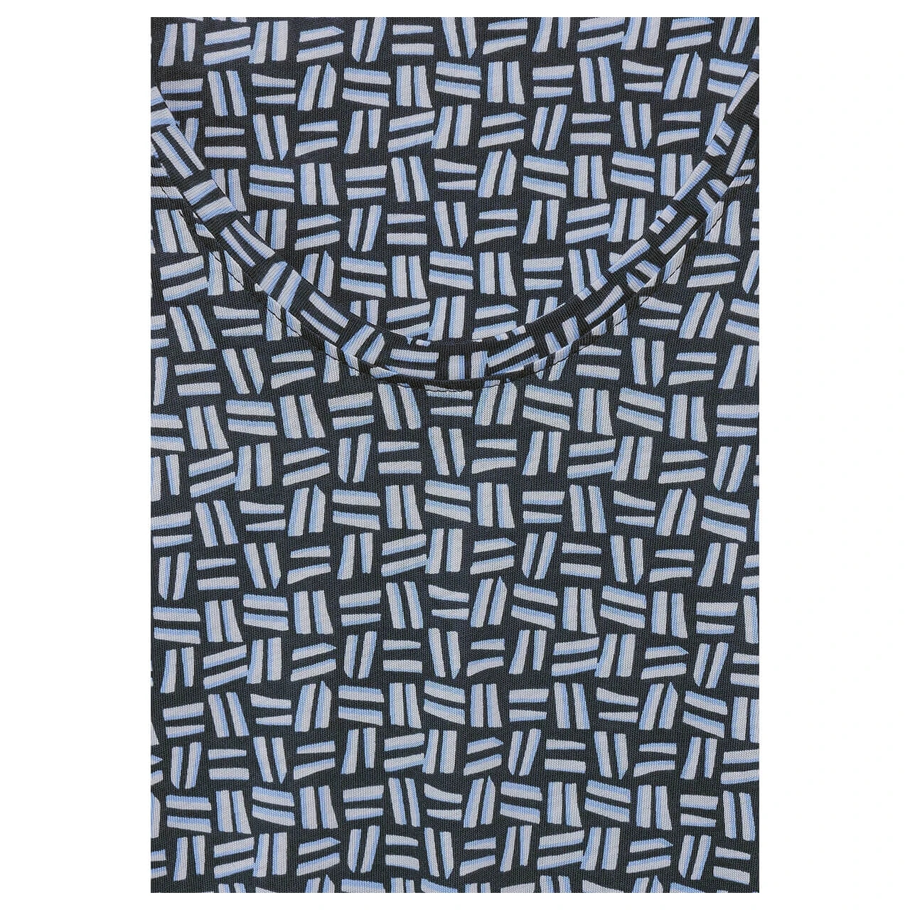 Cecil Damen T-Shirt Button With Minimalprint Universal Blue 7 Cecil Damen T-Shirt Button With Minimalprint Universal Blue – Bild 5