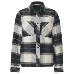 Cecil Damen Jacke Check Overshirt Black