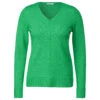 Cecil Damen Pullover Cosy Mix Rounded V-Neck Celery Green Melange -Wellensteyn Shop cecil cosy mix rounded v neck pullover gruen 15552