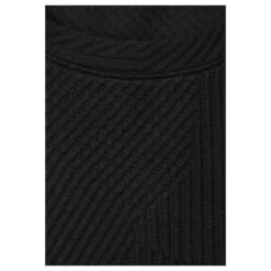 Cecil Damen Sweatshirt Cropped Structure Black -Wellensteyn Shop cecil cropped structure shirt schwarz 10001 detail