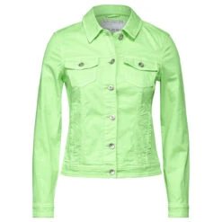 Neue Veröffentlichungen 23 Cecil Damen Jeansjacke Matcha Lime