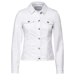Neue Veröffentlichungen 1 Cecil Damen Jeansjacke Shiny White