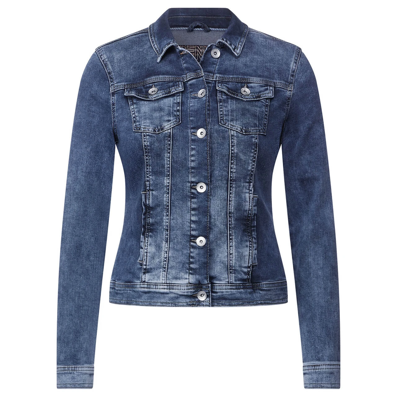 Cecil Damen Jeansjacke Medium Blue Used Washed 3 Cecil Damen Jeansjacke Medium Blue Used Washed