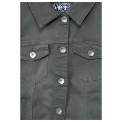 Cecil Jeansjacke Easy Khaki 11 Cecil Jeansjacke Easy Khaki -Wellensteyn Shop cecil garment dye denim jacket jeansjacke gruen 14684 detail