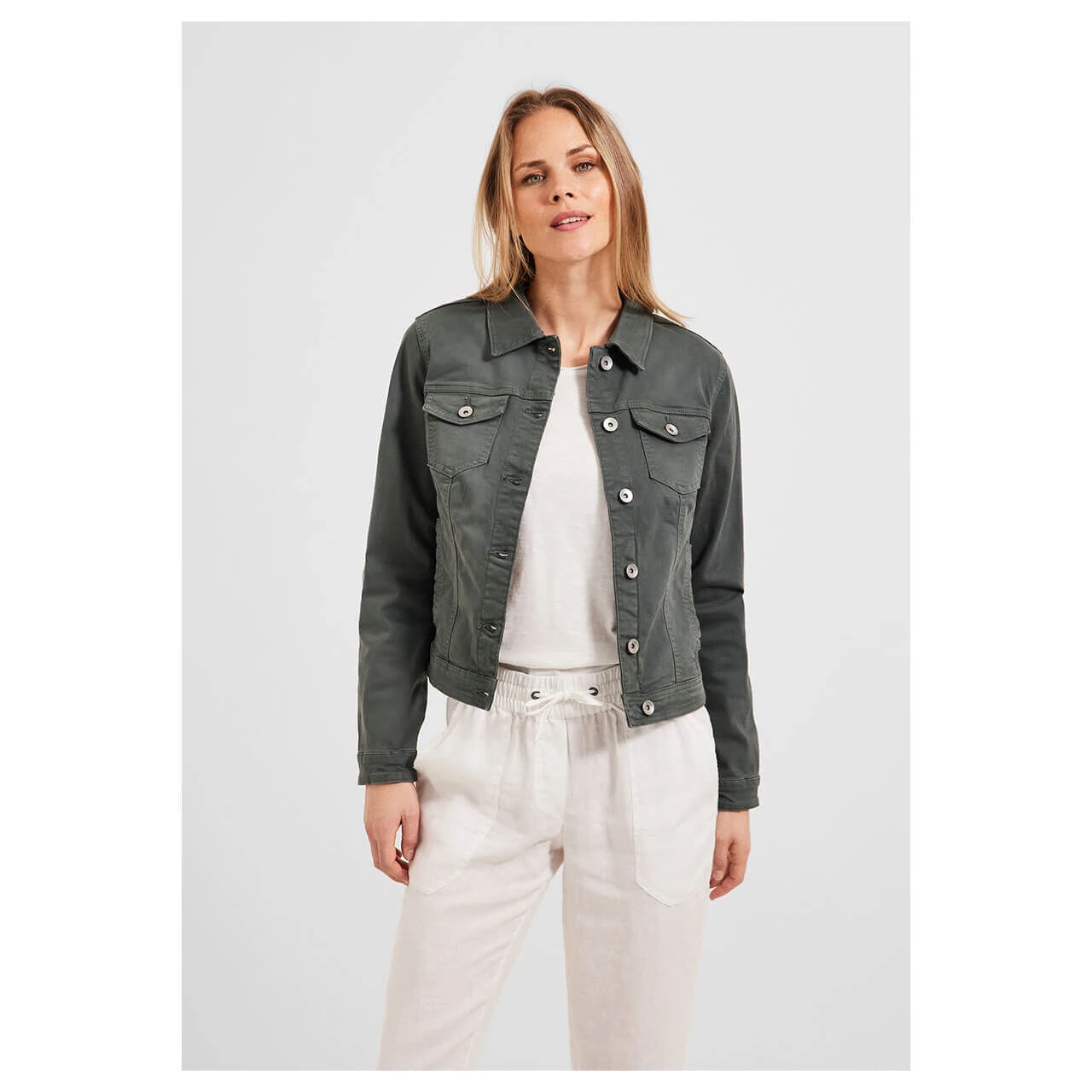 Cecil Jeansjacke Easy Khaki 4 Cecil Jeansjacke Easy Khaki – Bild 2